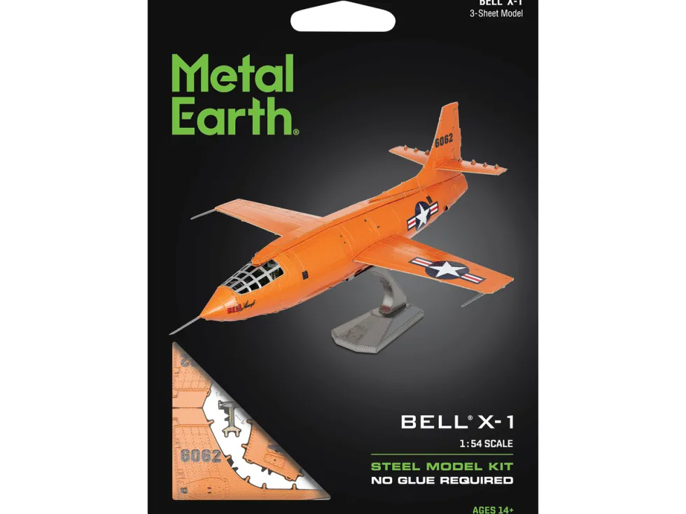 Model Kit Bell X-1 Aircraft "United States Air Force" (Moderate Difficulty) Steel Model by Metal Earth