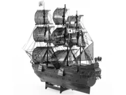 Model Kit Black Pearl Ship Black Version (Moderate Difficulty) Steel Model by Metal Earth