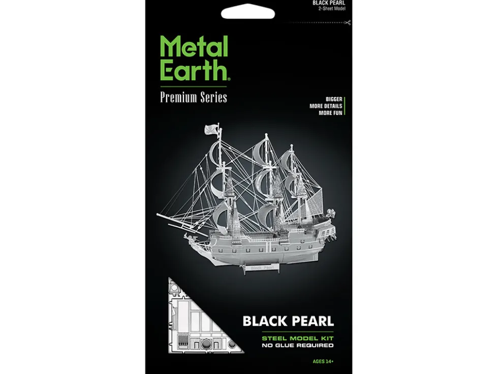 Model Kit Black Pearl Ship (Challenging Difficulty) Steel Model by Metal Earth