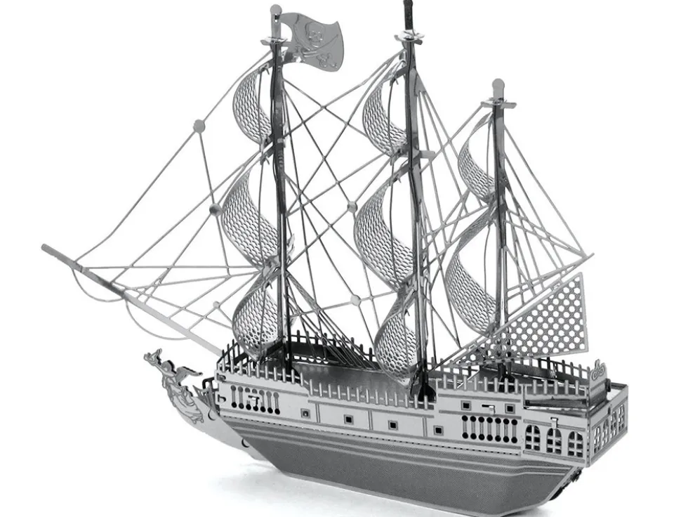 Model Kit Black Pearl Ship (Moderate Difficulty) Steel Model by Metal Earth
