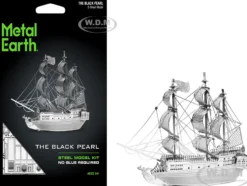 Model Kit Black Pearl Ship (Moderate Difficulty) Steel Model by Metal Earth