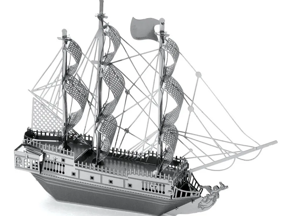 Model Kit Black Pearl Ship (Moderate Difficulty) Steel Model by Metal Earth