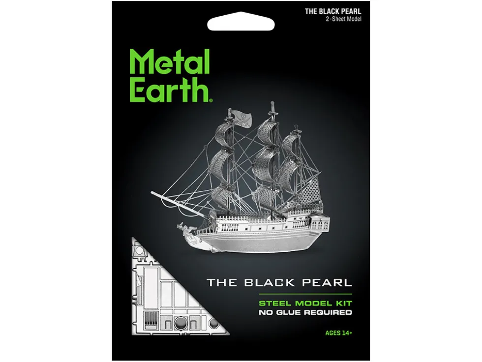 Model Kit Black Pearl Ship (Moderate Difficulty) Steel Model by Metal Earth