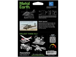 Model Kit Boeing AH-64 Apache Attack Helicopter (Moderate Difficulty) Steel Model by Metal Earth