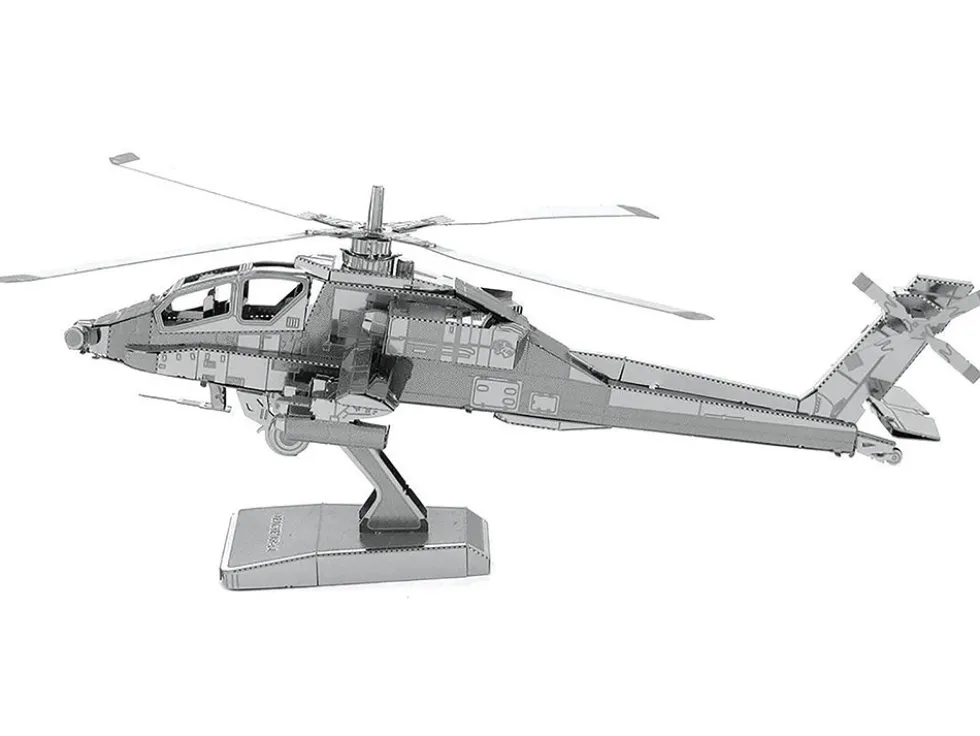 Model Kit Boeing AH-64 Apache Attack Helicopter (Moderate Difficulty) Steel Model by Metal Earth