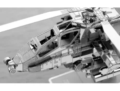 Model Kit Boeing AH-64 Apache Attack Helicopter (Moderate Difficulty) Steel Model by Metal Earth