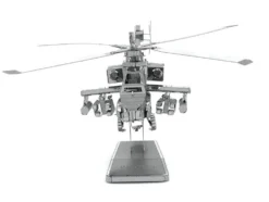 Model Kit Boeing AH-64 Apache Attack Helicopter (Moderate Difficulty) Steel Model by Metal Earth