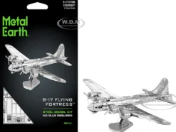 Model Kit Boeing B-17 Flying Fortress Bomber Aircraft (Moderate Difficulty) Steel Model by Metal Earth
