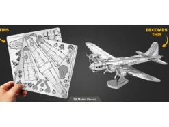 Model Kit Boeing B-17 Flying Fortress Bomber Aircraft (Moderate Difficulty) Steel Model by Metal Earth