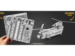 Model Kit Boeing CH-47 Chinook Transport Helicopter (Moderate Difficulty) Steel Model by Metal Earth