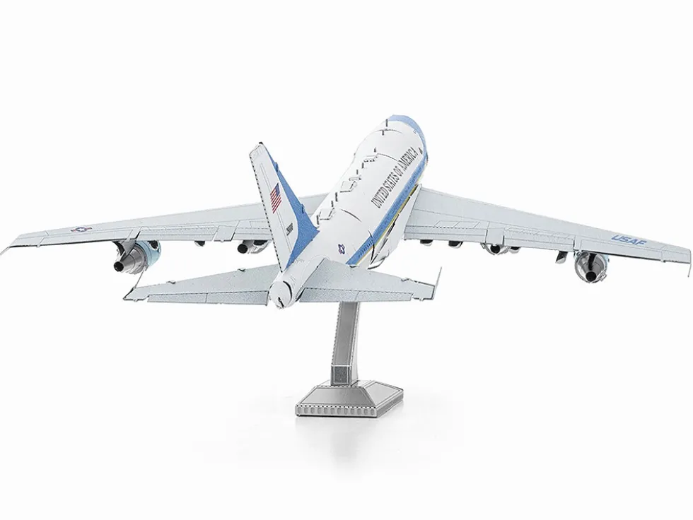 Model Kit Boeing 747 Transport Aircraft "Air Force One Presidential Plane" United States Air Force (Moderate Difficulty) Steel Model by Metal Earth