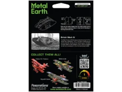Model Kit British Mark IV Tank (Moderate Difficulty) Steel Model by Metal Earth