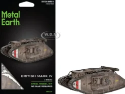 Model Kit British Mark IV Tank (Moderate Difficulty) Steel Model by Metal Earth