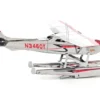 Model Kit Cessna 182 Floatplane White and Red (Moderate Difficulty) Steel Model by Metal Earth