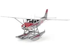 Model Kit Cessna 182 Floatplane White and Red (Moderate Difficulty) Steel Model by Metal Earth