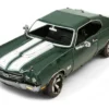Model Kit 1970 Chevrolet Chevelle SS Green with White Stripes (Challenging Difficulty) Steel Model by Metal Earth