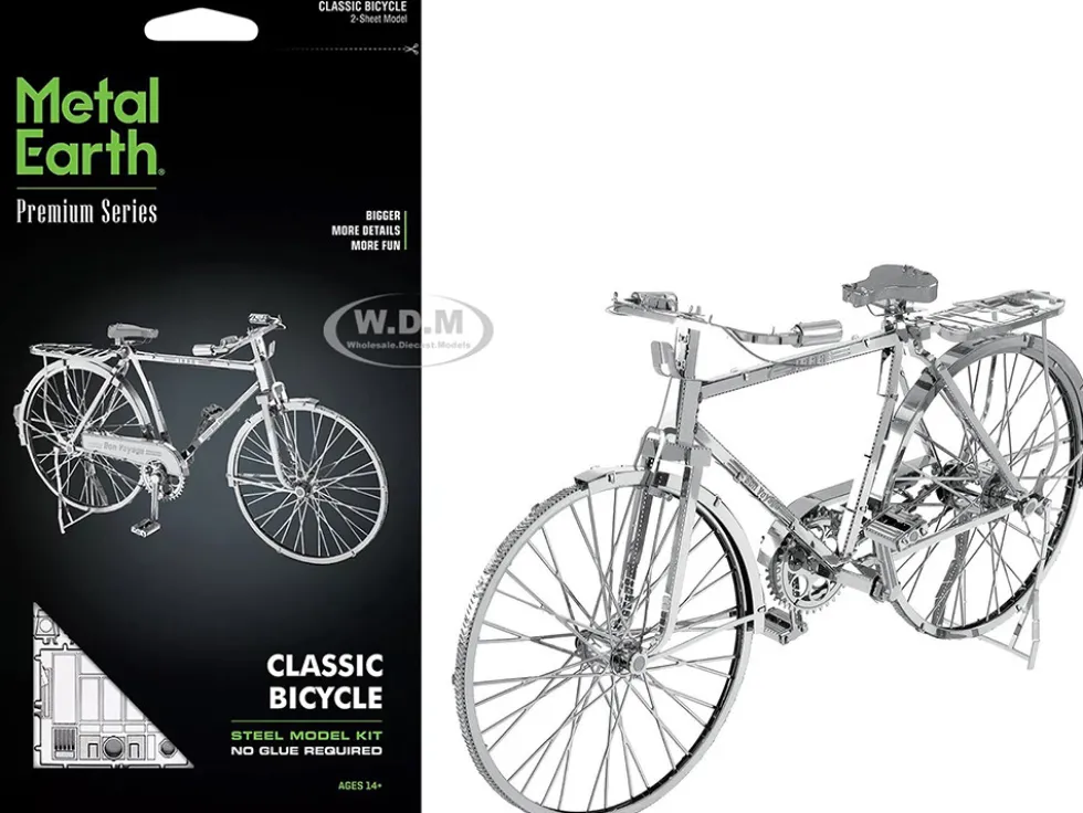 Model Kit Classic Bicycle "Bon Voyage" (Challenging Difficulty) Steel Model by Metal Earth