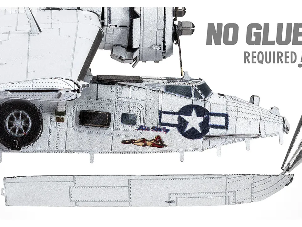 Model Kit Consolidated PBY Catalina Amphibious Aircraft "Miss Pick Up" United States Army Air Forces (Moderate Difficulty) Steel Model by Metal Earth