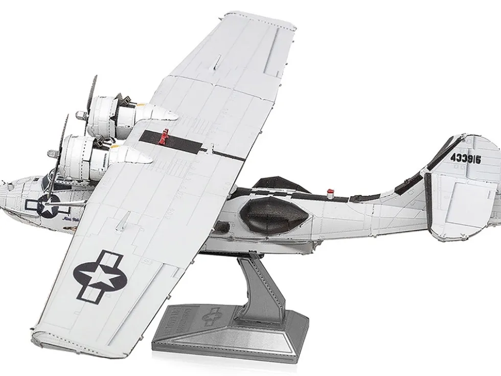 Model Kit Consolidated PBY Catalina Amphibious Aircraft "Miss Pick Up" United States Army Air Forces (Moderate Difficulty) Steel Model by Metal Earth