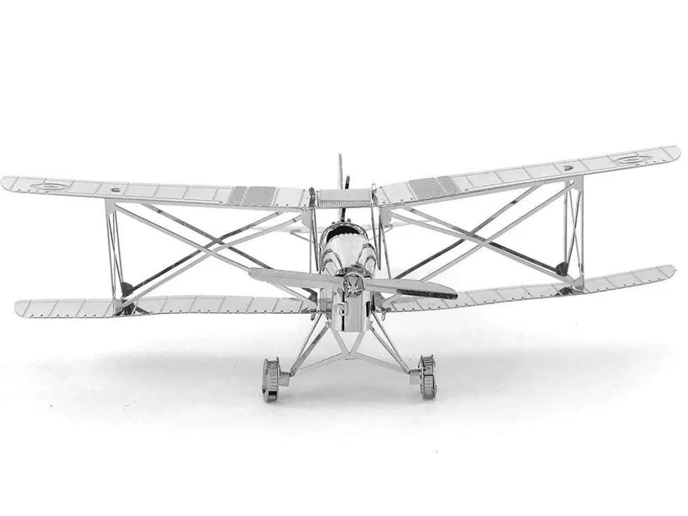 Model Kit De Havilland Tiger Moth Trainer Aircraft (Moderate Difficulty) Steel Model by Metal Earth