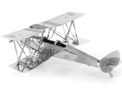 Model Kit De Havilland Tiger Moth Trainer Aircraft (Moderate Difficulty) Steel Model by Metal Earth