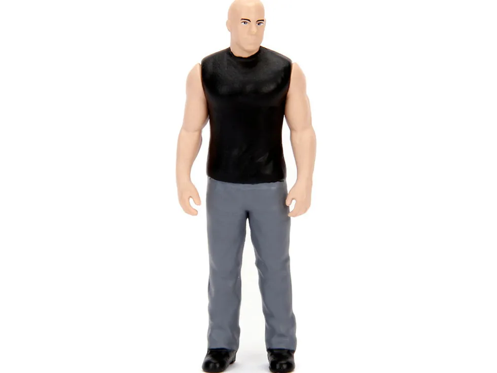 Model Kit Dodge Charger R/T Black and Dom Diecast Figure "Fast & Furious" Movie "Build N' Collect" Series 1/24 Diecast Model Car by Jada