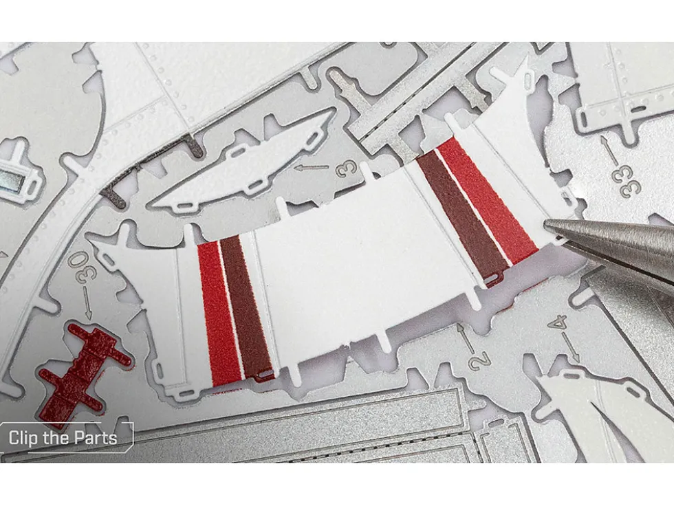 Model Kit Fairchild F-27 Commercial Aircraft "Pacific Alaska" White with Red Stripes (Moderate Difficulty) Steel Model by Metal Earth