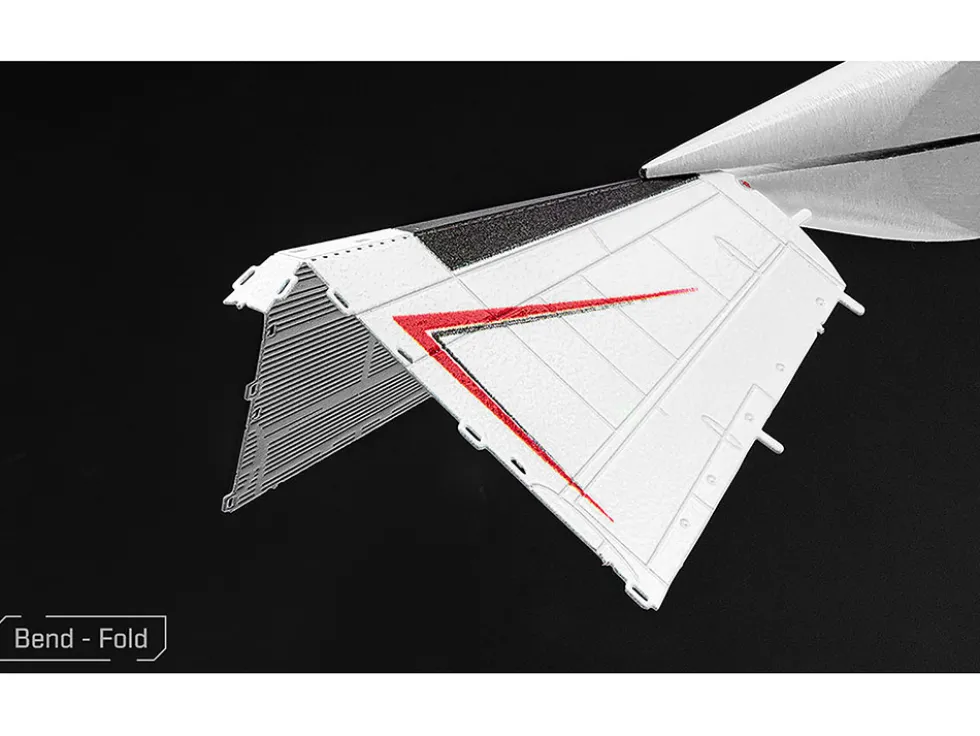 Model Kit Fairchild F-27 Commercial Aircraft "Pacific Alaska" White with Red Stripes (Moderate Difficulty) Steel Model by Metal Earth