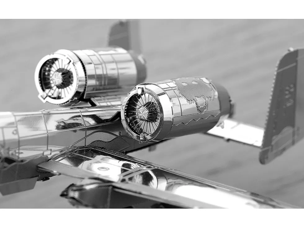 Model Kit Fairchild Republic A-10 Thunderbolt II "Warthog" Attack Aircraft (Moderate Difficulty) Steel Model by Metal Earth