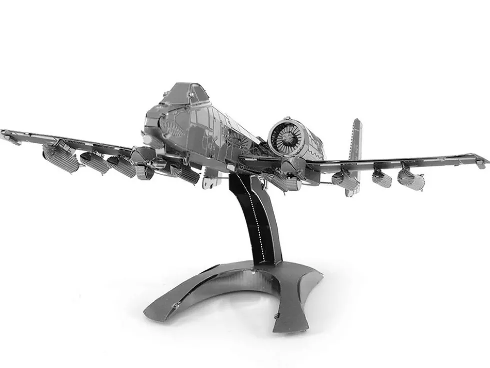 Model Kit Fairchild Republic A-10 Thunderbolt II "Warthog" Attack Aircraft (Moderate Difficulty) Steel Model by Metal Earth