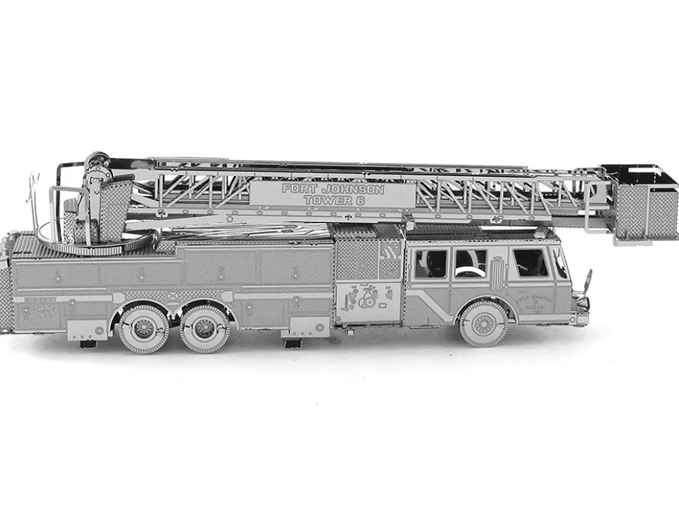 Model Kit Fire Engine "Fort Johnson Tower 6" (Moderate Difficulty) Steel Model by Metal Earth