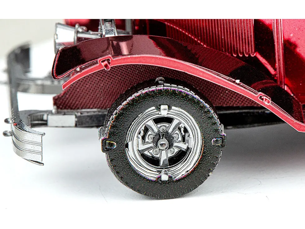 Model Kit 1932 Ford Coupe Red (Moderate Difficulty) Steel Model by Metal Earth