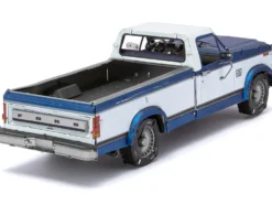 Model Kit 1982 Ford F-150 Pickup Truck Blue and White (Moderate Difficulty) Steel Model by Metal Earth