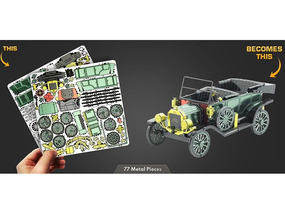 Model Kit 1910 Ford Model T Green (Moderate Difficulty) Steel Model by Metal Earth