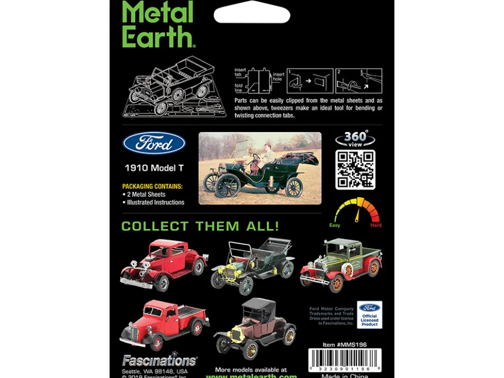Model Kit 1910 Ford Model T Green (Moderate Difficulty) Steel Model by Metal Earth
