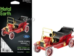 Model Kit 1908 Ford Model T Red (Moderate Difficulty) Steel Model by Metal Earth