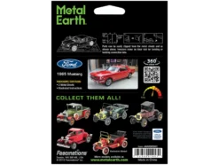 Model Kit 1965 Ford Mustang Red (Moderate Difficulty) Steel Model by Metal Earth
