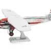 Model Kit Ford Trimotor Transport Aircraft White and Red (Moderate Difficulty) Steel Model by Metal Earth