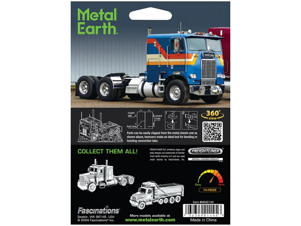 Model Kit Freightliner COE Truck (Challenging Difficulty) Steel Model by Metal Earth