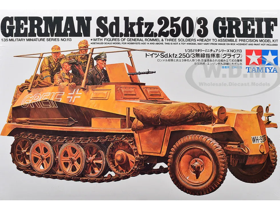 Model Kit German Sd.kfz. 250/3 Greif Half-Tracked Armored Vehicle 1/35 Scale Model by Tamiya