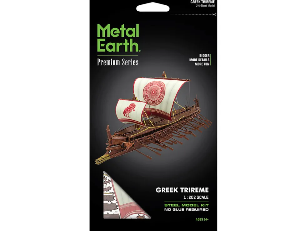 Model Kit Greek Trireme Warship (Expert Difficulty) Steel Model by Metal Earth