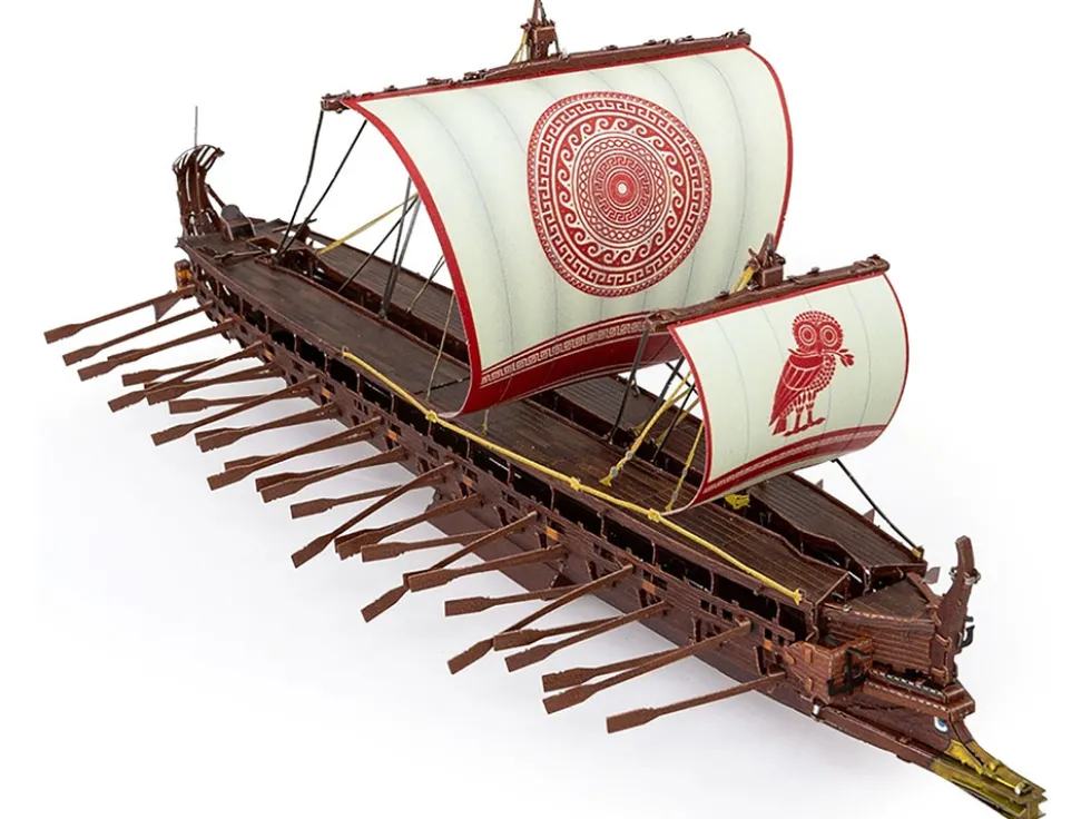 Model Kit Greek Trireme Warship (Expert Difficulty) Steel Model by Metal Earth