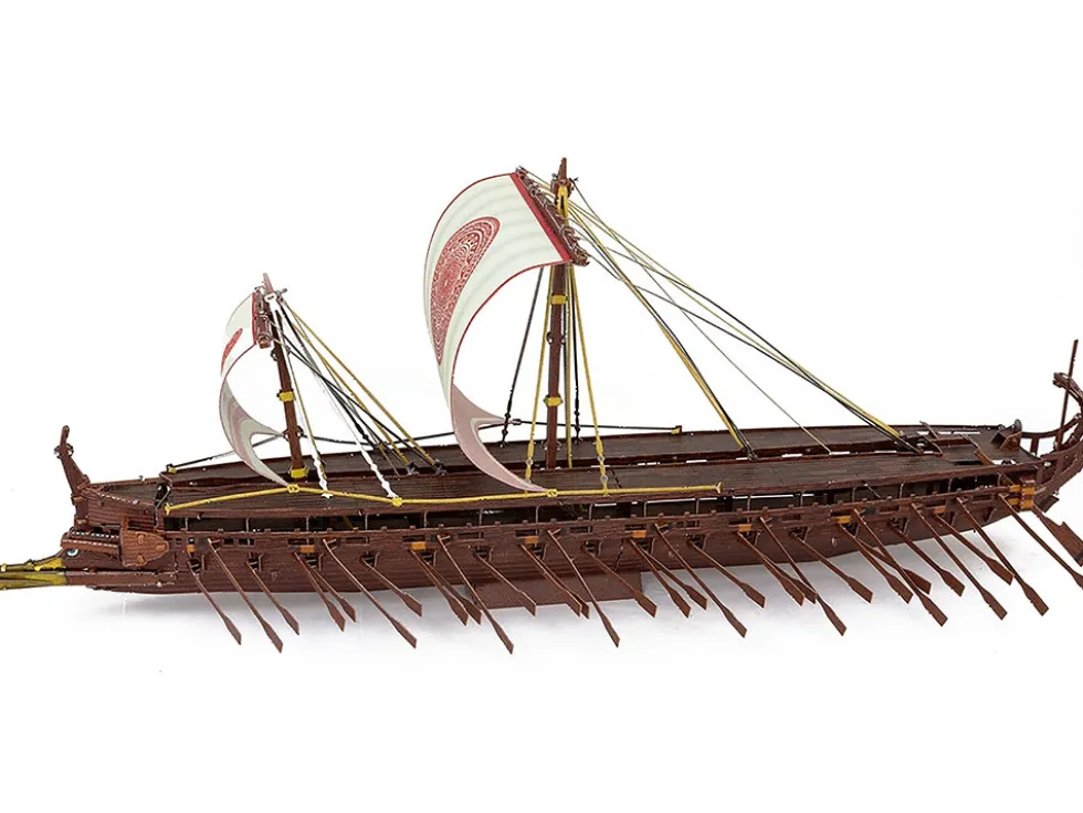 Model Kit Greek Trireme Warship (Expert Difficulty) Steel Model by Metal Earth
