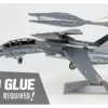 Model Kit Grumman F-14 Tomcat Fighter Aircraft "United States Navy" (Challenging Difficulty) Steel Model by Metal Earth