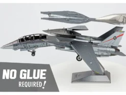Model Kit Grumman F-14 Tomcat Fighter Aircraft "United States Navy" (Challenging Difficulty) Steel Model by Metal Earth