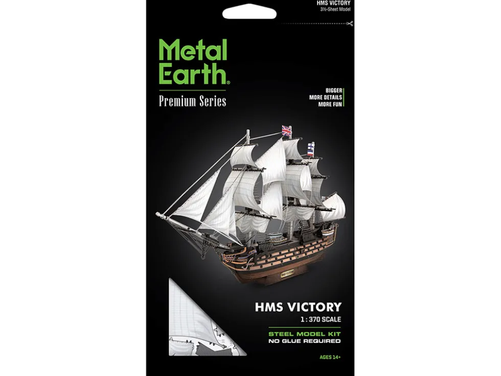 Model Kit HMS Victory British Navy Ship (Challenging Difficulty) Steel Model by Metal Earth