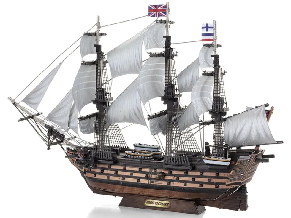 Model Kit HMS Victory British Navy Ship (Challenging Difficulty) Steel Model by Metal Earth