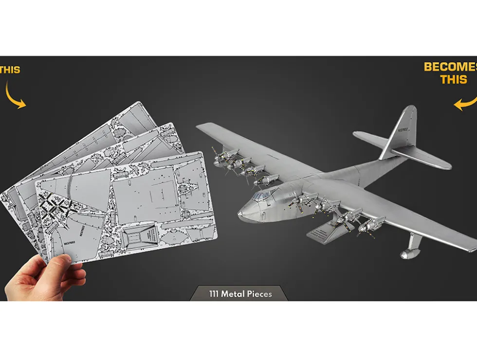 Model Kit Hughes H-4 Hercules Flying Boat "The Spruce Goose" (Moderate Difficulty) Steel Model by Metal Earth