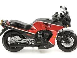 Model Kit Kawasaki GPz900R Motorcycle Red and Black (Challenging Difficulty) Steel Model by Metal Earth