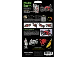 Model Kit Kawasaki GPz900R Motorcycle Red and Black (Challenging Difficulty) Steel Model by Metal Earth